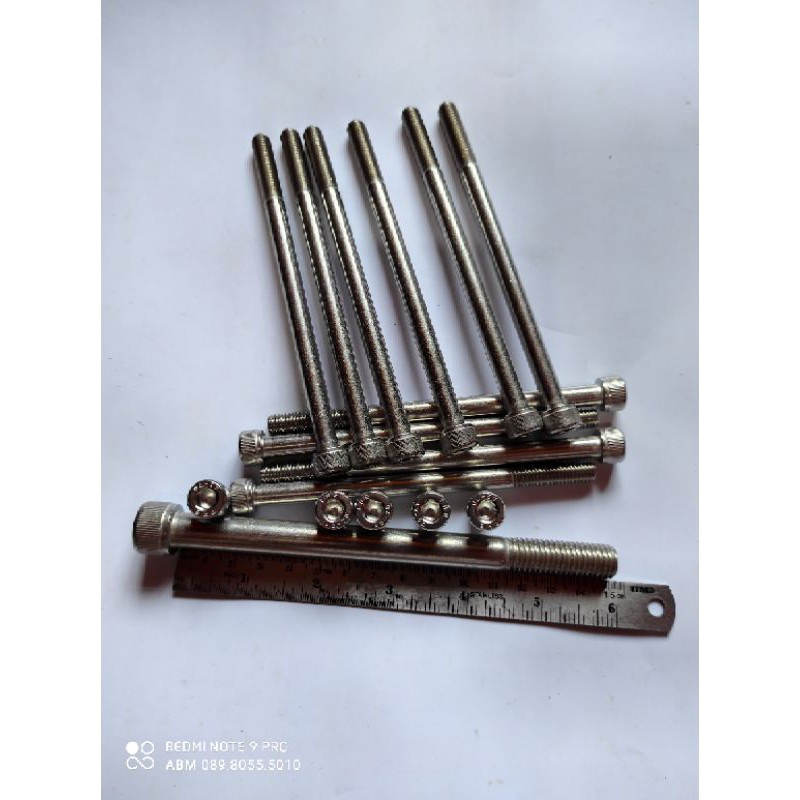 Baut L Stainless M8 x 150 atau Baut 12 Panjang 15cm