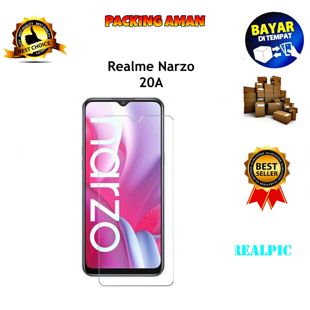 Tempered Glass Realme Narzo 20A Screen Protector Anti Gores