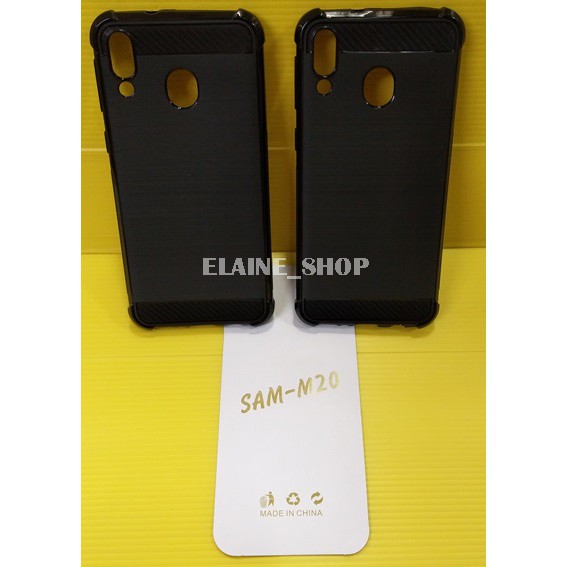 Samsung M20 Soft Case Ipaky Carbon Full Black Softshell