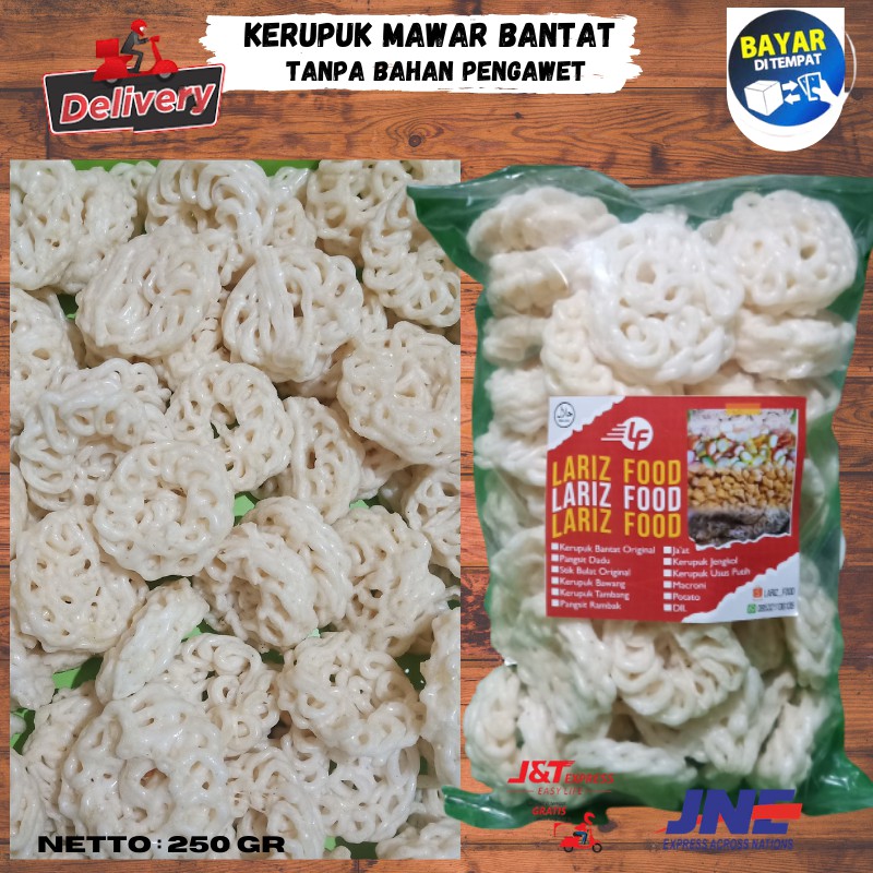 

KERUPUK MAWAR KEMPLANG/CEMILAN MAWAR PUTIH/MAKANAN RINGAN TERMURAH - BERAT 250GR