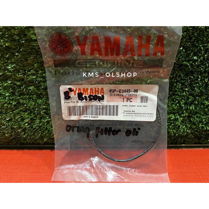 Karet O Ring Oring Sil Seal Tutup Filter Oli Byson Bison Asli Yamaha 45P-E3449-00