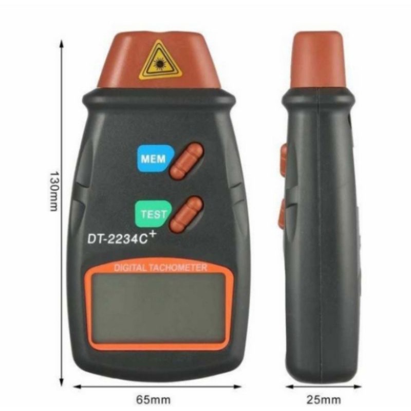LCD Digital Laser Infrared Tachometer RPM Alat Ukur Kecepatan DT-2234C