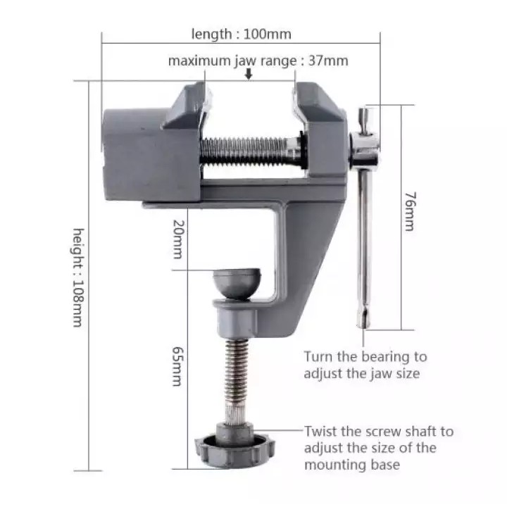 Ragum meja mini berkualitas Catok meja mini Clamp Meja Table Clamp