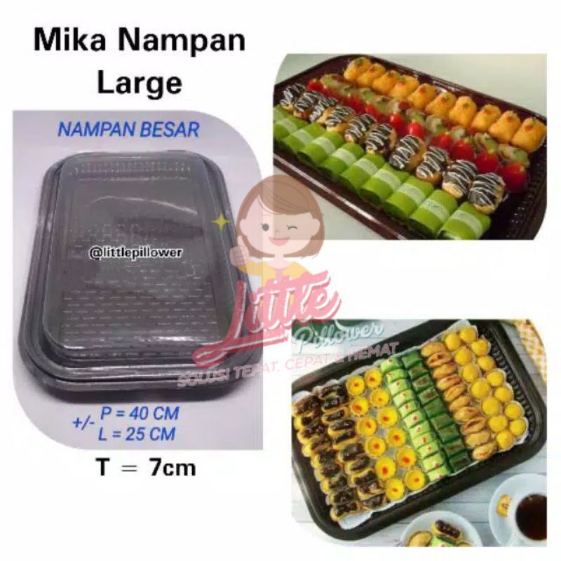 LPD (ISI 10PCS - NAMPAN L) Mika Nampan Large/mika kue besar/mika kue basah/kotak kue/ mika nampan ku