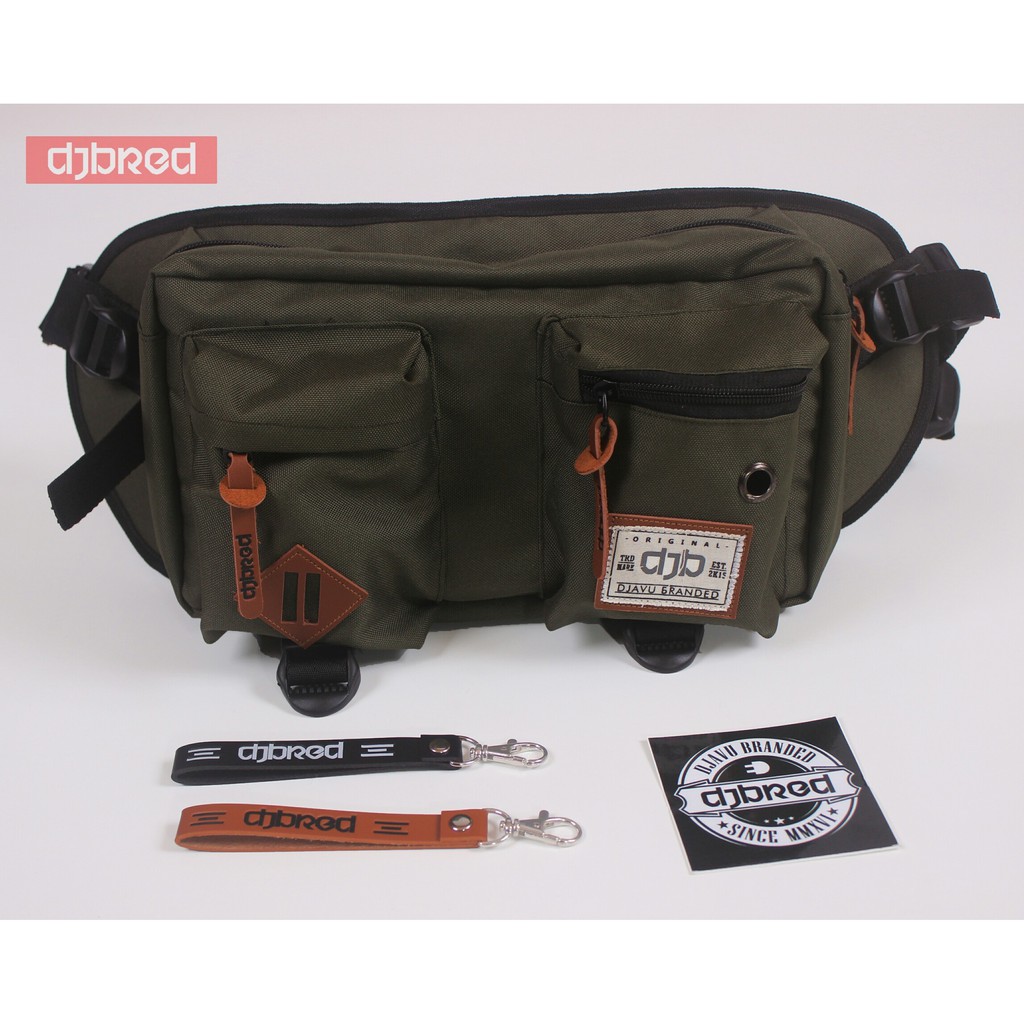 Tas Slingbag Original Djavu Branded DJEBRED - Hijau Army