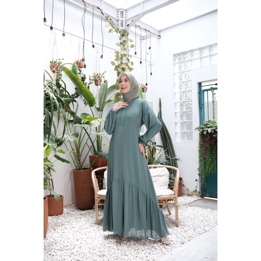 ANINDHITA DRESS - Gamis Seragam - Gamis pesta - Gamis Polos - Gamis Pesta Ceruty - Baju Seragam Pest