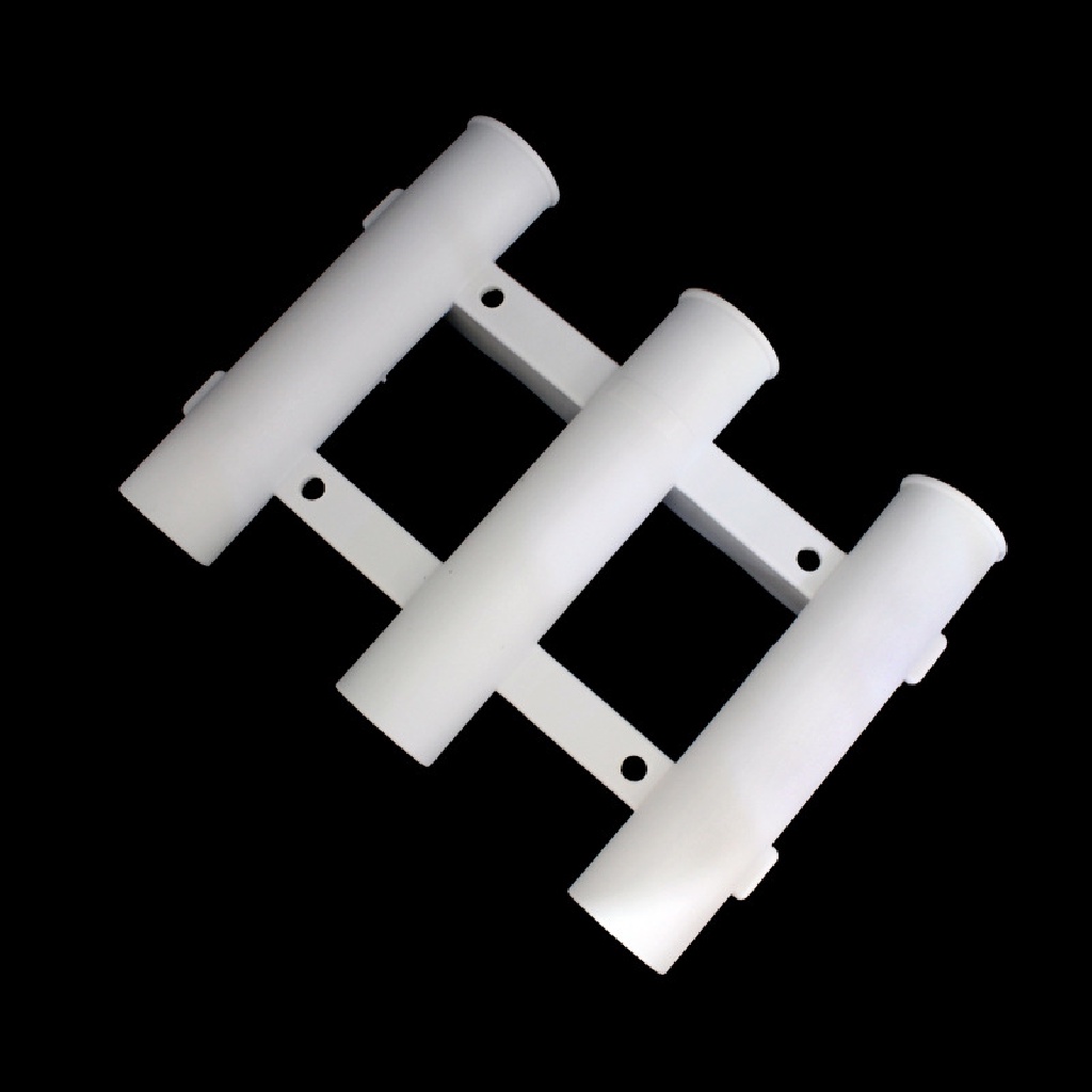 【seasonoun】 3 Tubes Link Plastic Fishing Rod Racks Holder Socket for Boat Marine Fishing Box .