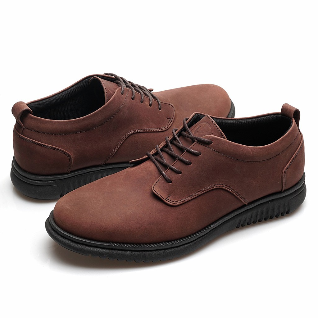 Hatta Choco | Sepatu Kulit Asli Vintage Klasik Pria Derby Oxford Original Footwear | FORIND x Kenzios