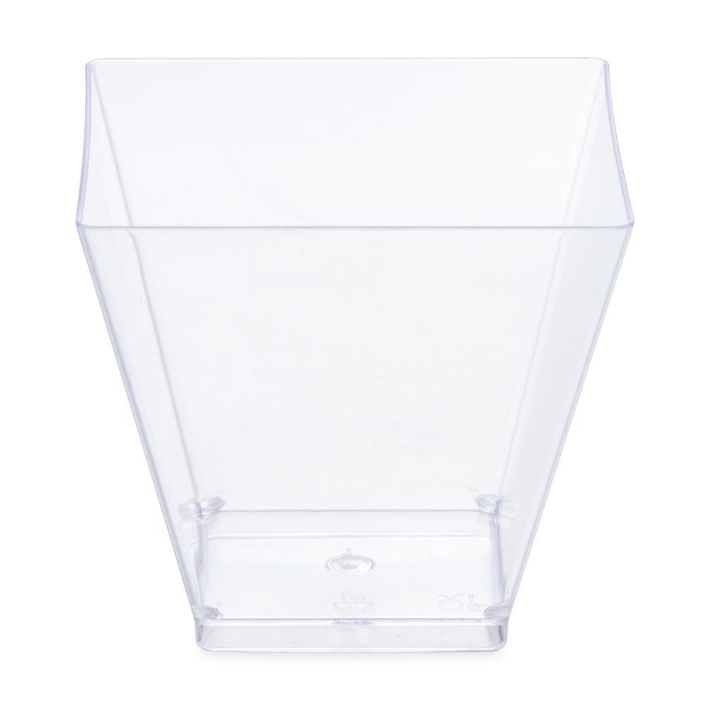 Solighter 10 / 30 / 50 Pcs Cup Jelly Transparan Bentuk Trapesium Ukuran 60ml