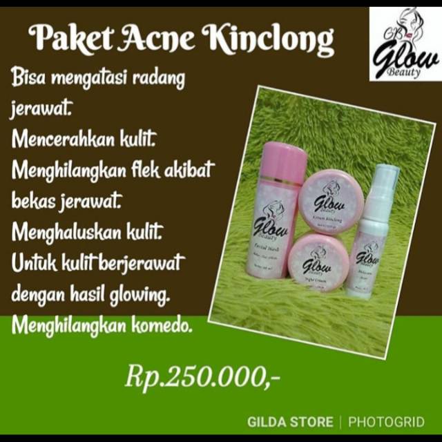 Glow beauty/ paket acne kinclong / glow beauty