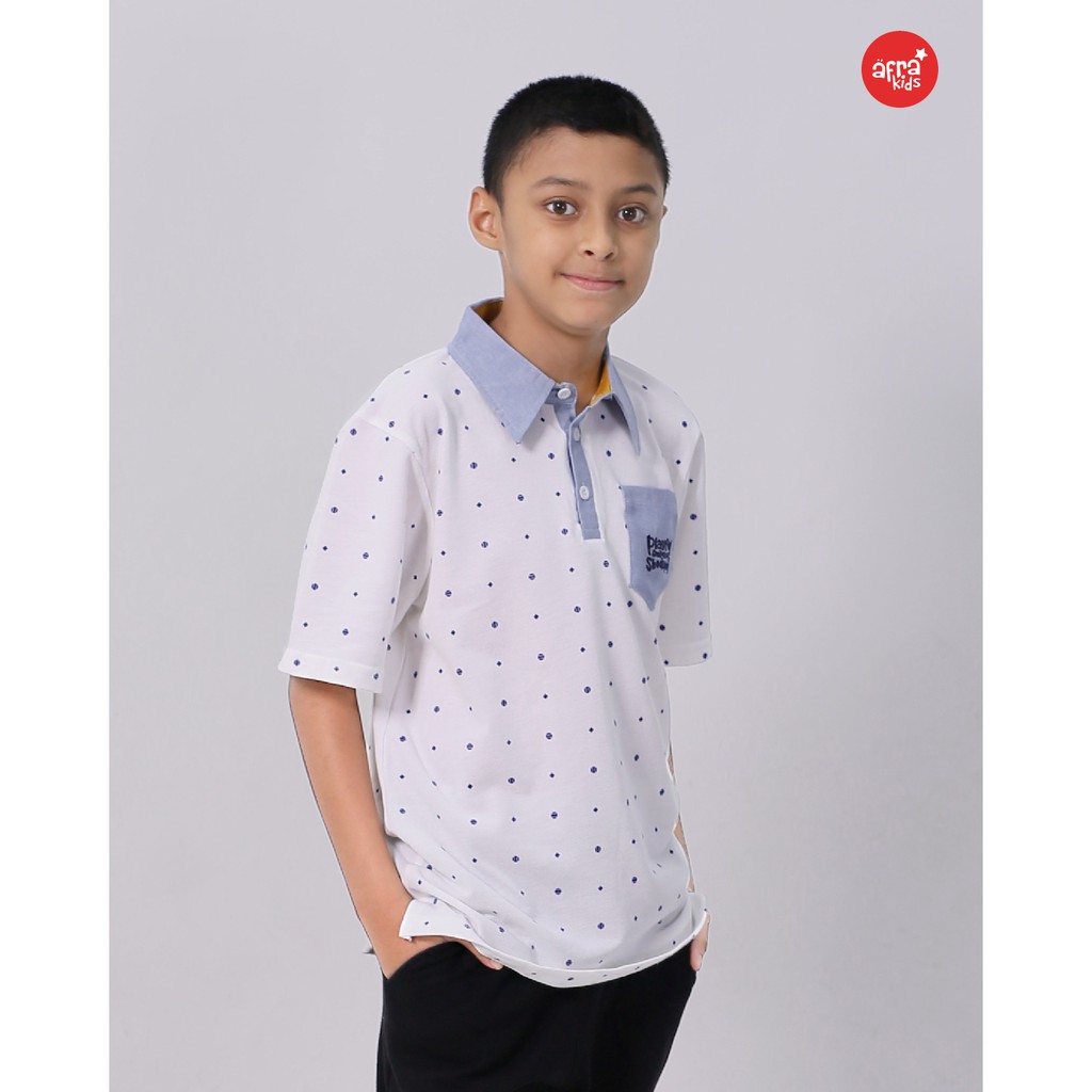 Polo Shirt Anak Afrakids AFRA - PL001 Playful, Smile Is Sodaqoh