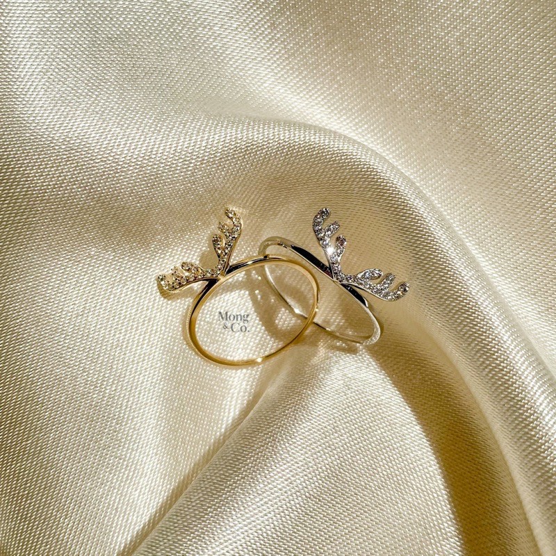 Mong&Co Maral S925 Women's Ring - Cincin Wanita Reindeer Fashion Korea Silver Sterling 925