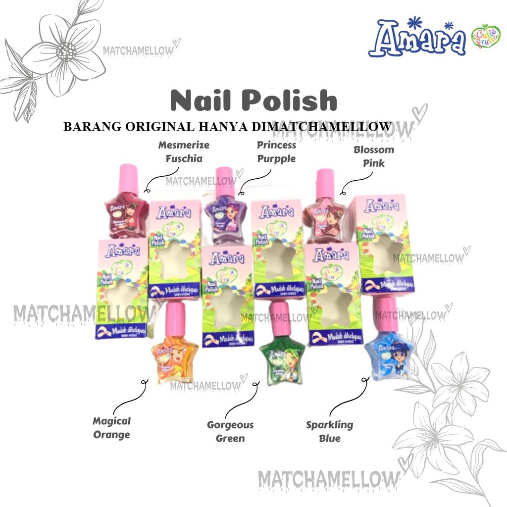 ❄️MATCHA❄️AMARA NAIL POLISH - KUTEX UNTUK ANAK BPOM ORIGINAL