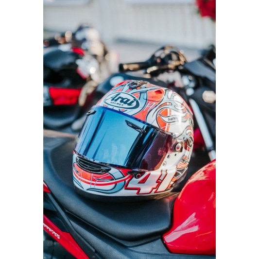 Helm Fullface/ARAI rx7-rV/replika/custom/arai haga rainbow/second