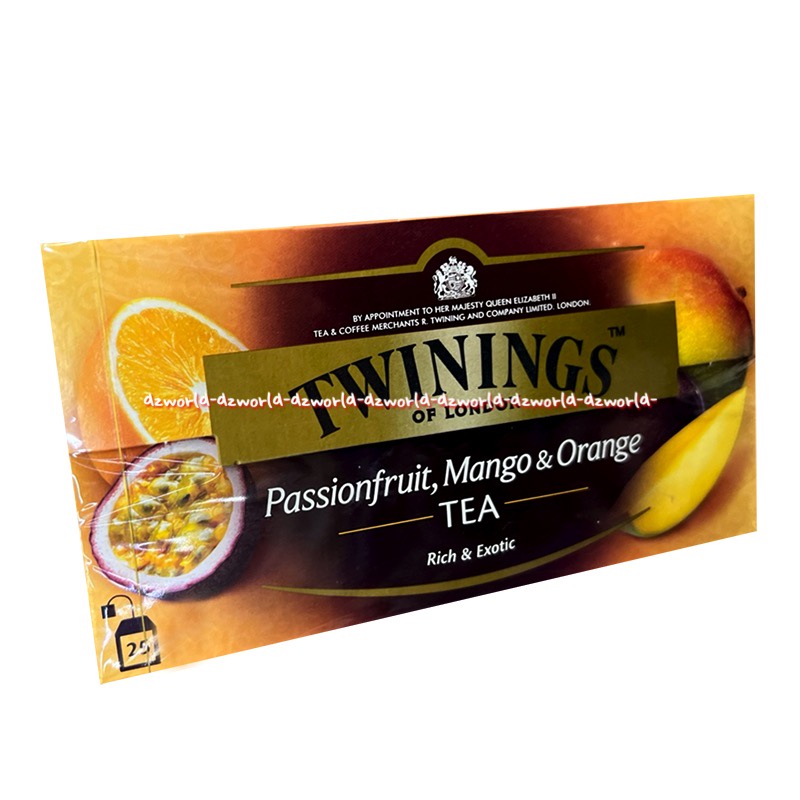 Twinings Passion Fruit Mango Orange Teh 25bags Rich Exotic Teh Rasa Mangga jeruk Teh Celup Rasa Buah Buahan Twining Of London Twi nings Tea