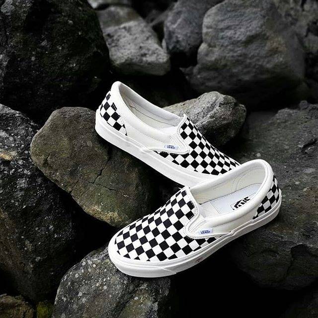 Vans Slip On Vault OG Checkerboard Black White