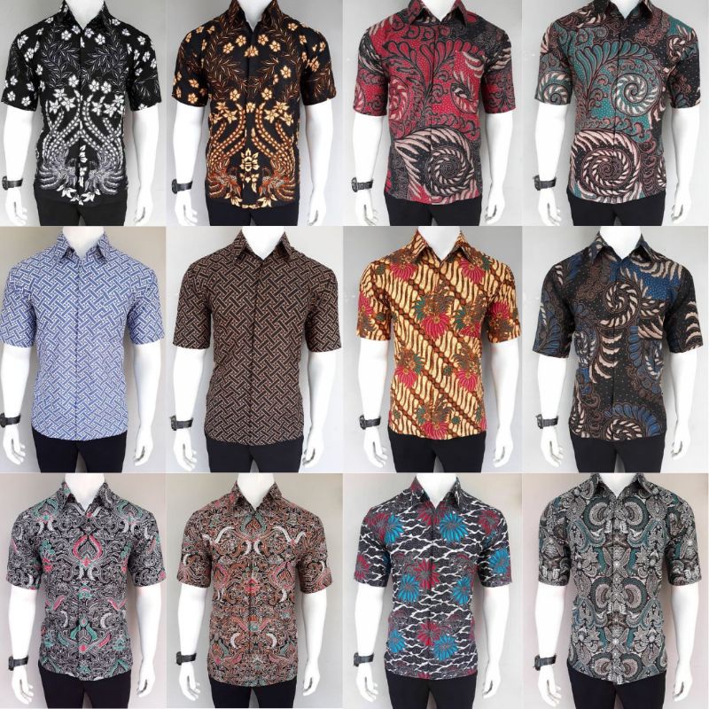 KEMEJA BATIK PRIA LENGAN PENDEL SIZE M L XL XXL  BSWART BatiK