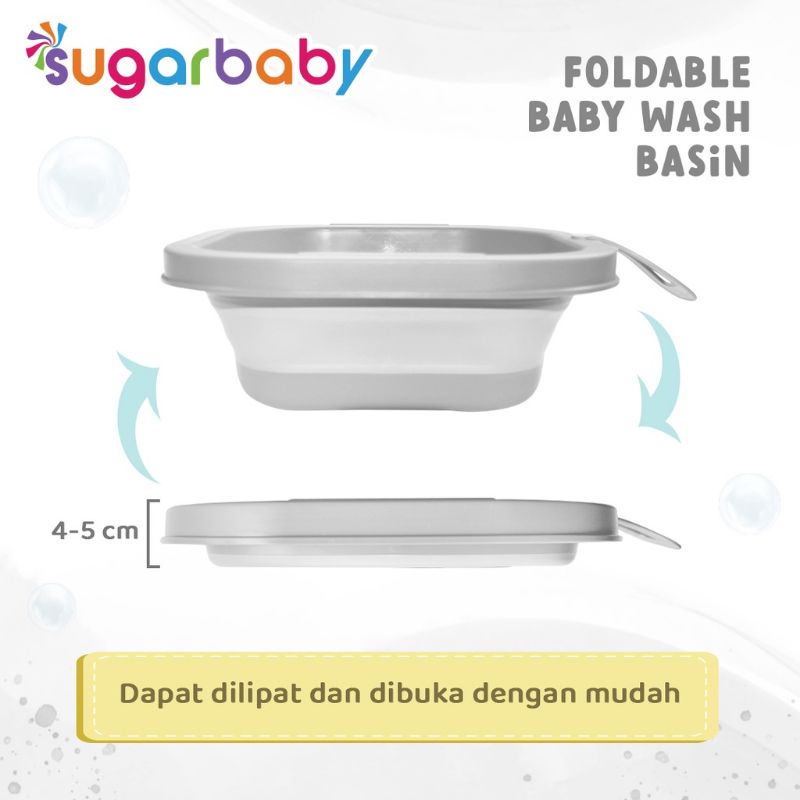 Sugar Baby Foldable Baby Wash Basin/Baskom Lipat Bayi/Ember Lipat Multifungsi