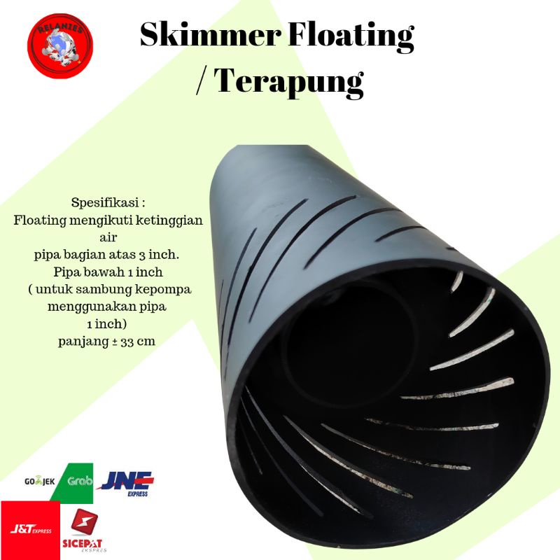 SKIMMER FLOATING SKIMMER APUNG SKIMMER KOLAM IKAN KOI 3 INCH ke 1 inch