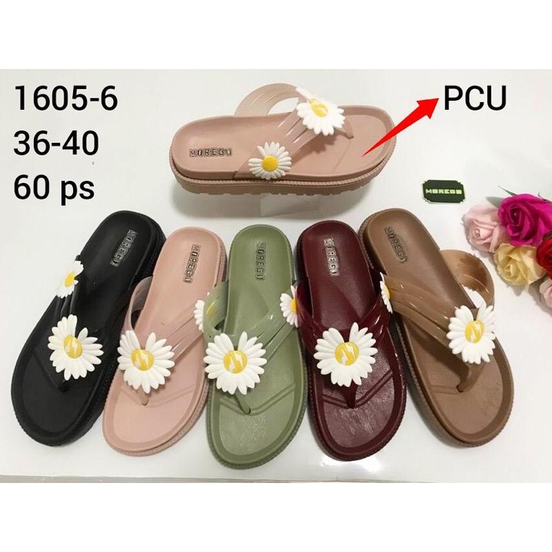 Sandal Japit Bunga Daisy Import LCR 9889-5 dan Morego 1605-6