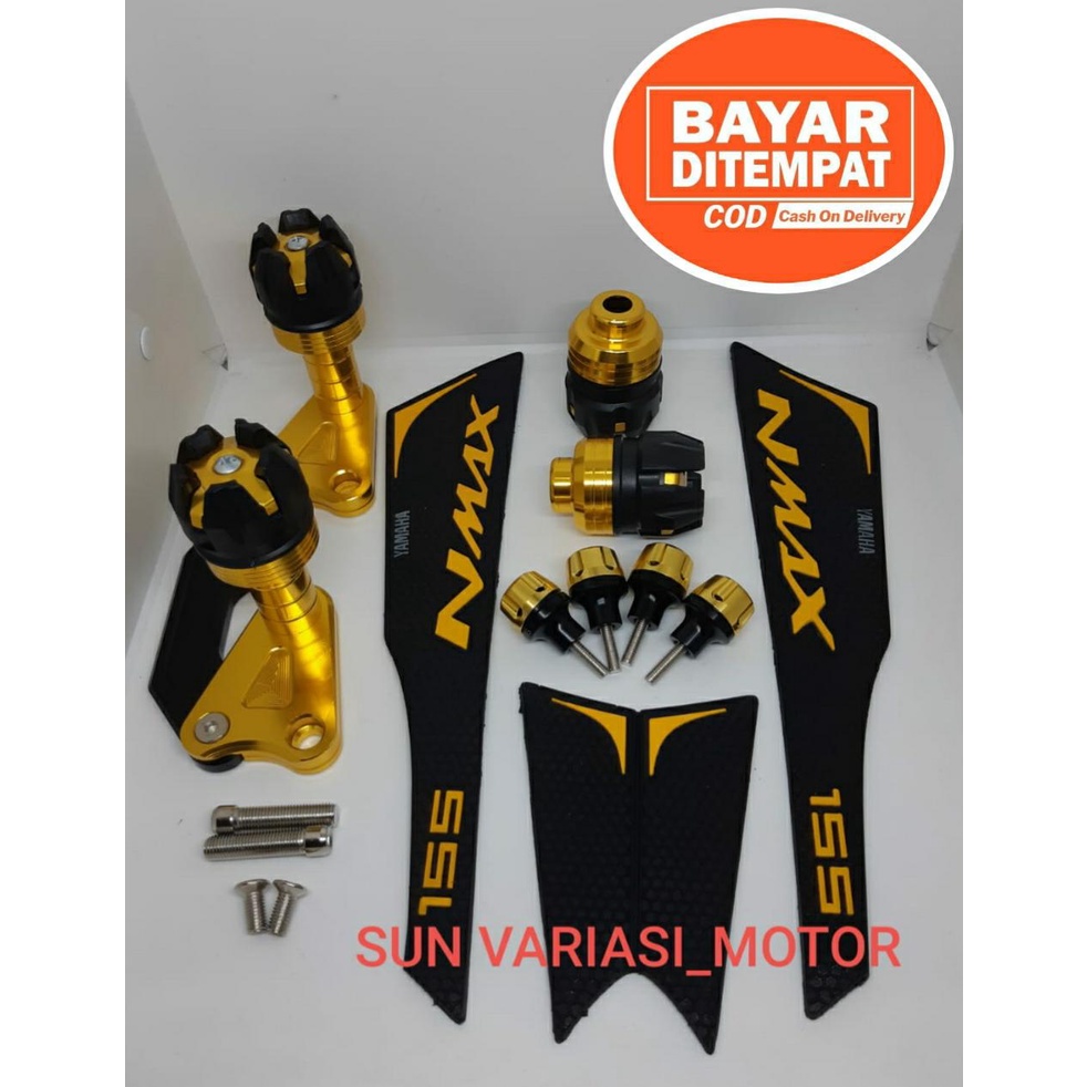 [PAKET PROMO VARIASI NMAX] TANKPAD NMAX OLD dan NMAX BARU + Slider Jalu Knalpot + Jalu As Roda +