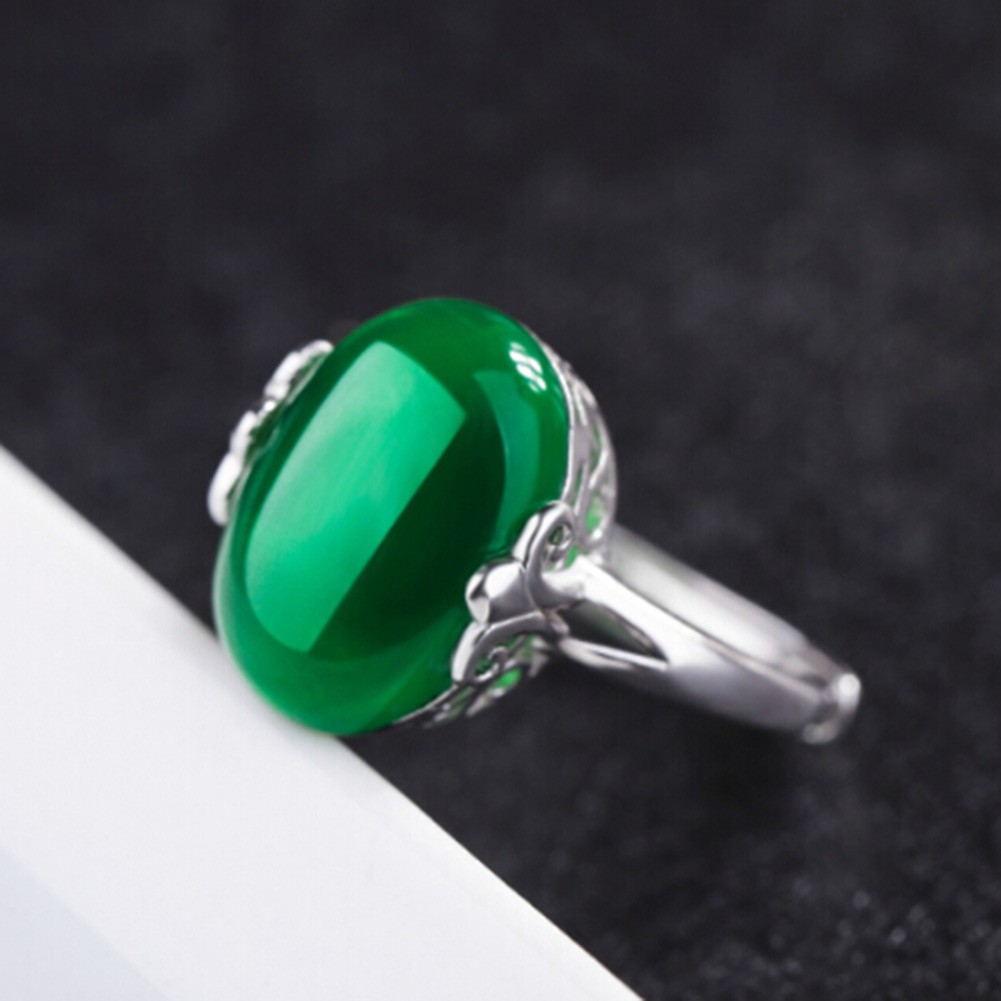 4 Warna Disesuaikan 925 Perak Berkilau Alami Cincin Batu Permata Safir Merah Delima Bubuk Kristal