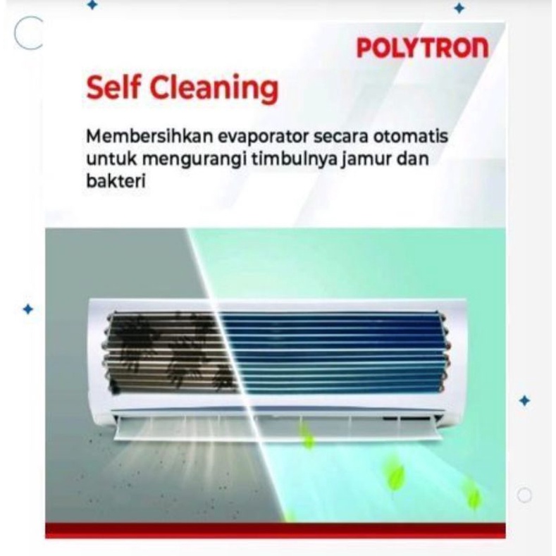 AC POLYTRON 1 PK PAC 09VH Deluxe 2 + instalasi pemasangan