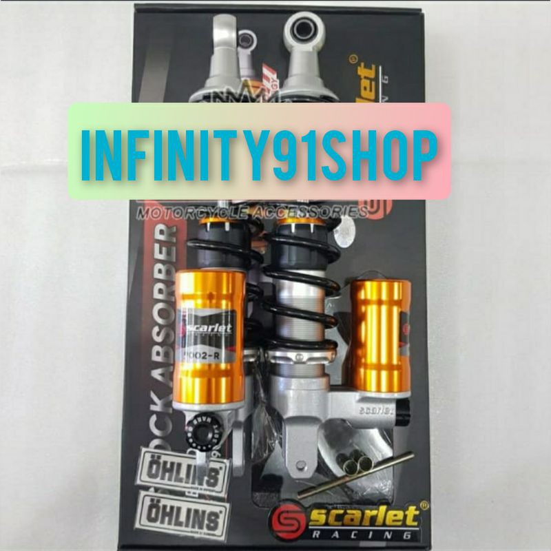 Shockbreaker Nmax , Shock belakang N Max Scarlet ,sparepart Nmax
