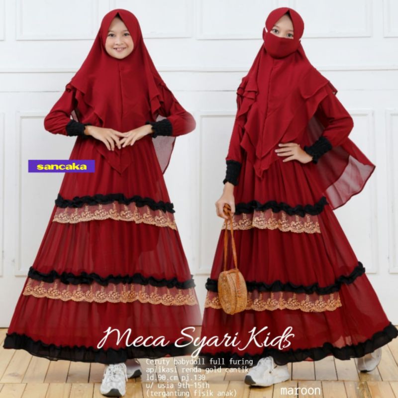 gamis anak Mecca syari kids  by sancaka
