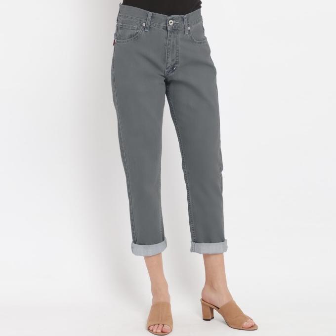 Edwin Ladies Stretch Mom Boyfriend Jeans Kaylee Light Grey