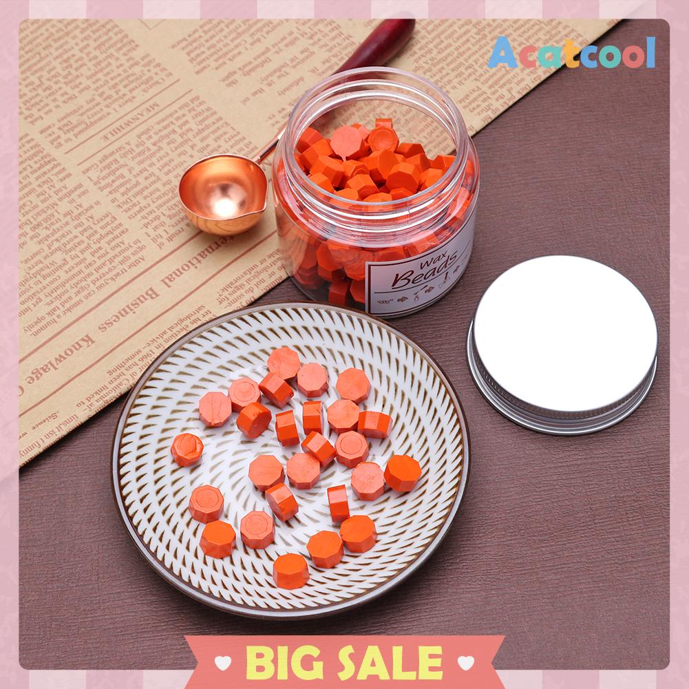 170pcs Tablet Lilin Segel Amplop Bentuk Oktagon Gaya Vintage