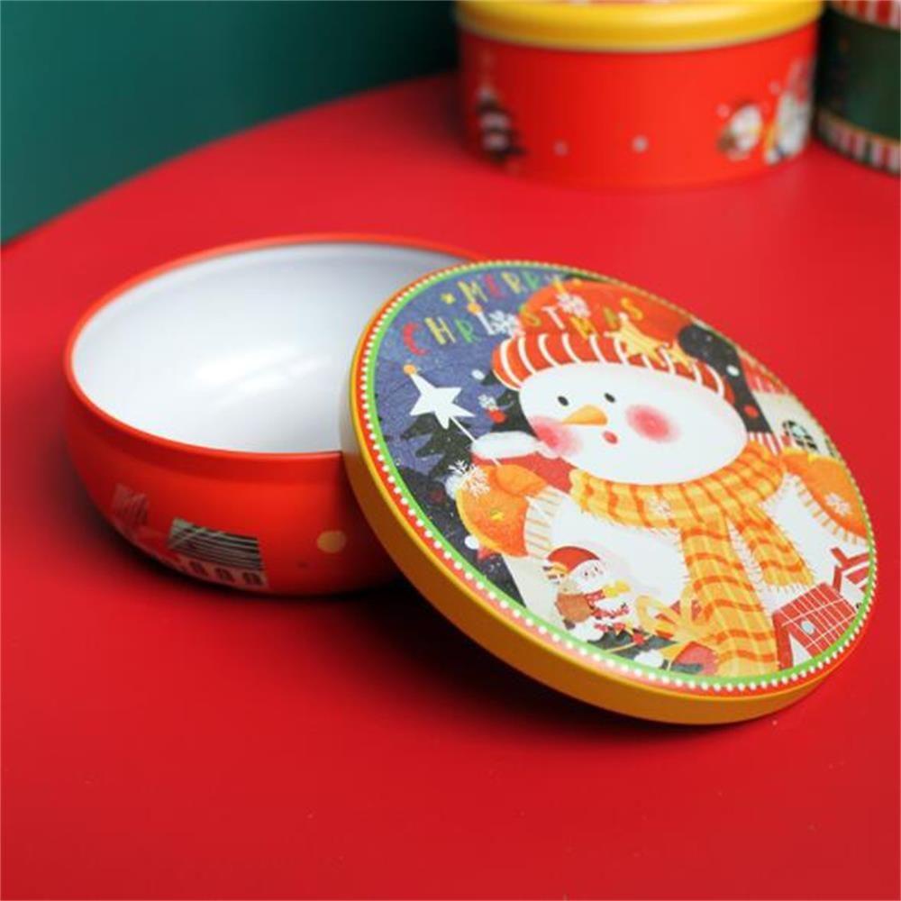 R-flower Christmas Tin Gift Box Dekorasi Natal Tinplate Kotak Hadiah Motif Rusa Untuk Cookies Candy Cookie Box