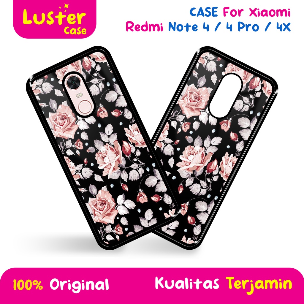 Case XIAOMI REDMI NOTE 4/4X - Casing REDMI NOTE 4/4X Terbaru 2022 LUSTER CASE [ BUNGA ] Silikon REDM