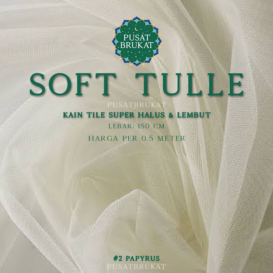 KAIN TILE TULLE POLOS - KAIN TILE METERAN / BAHAN SOFT TULE POLOS HALUS &amp; LEMBUT [harga utk per 0.5m]