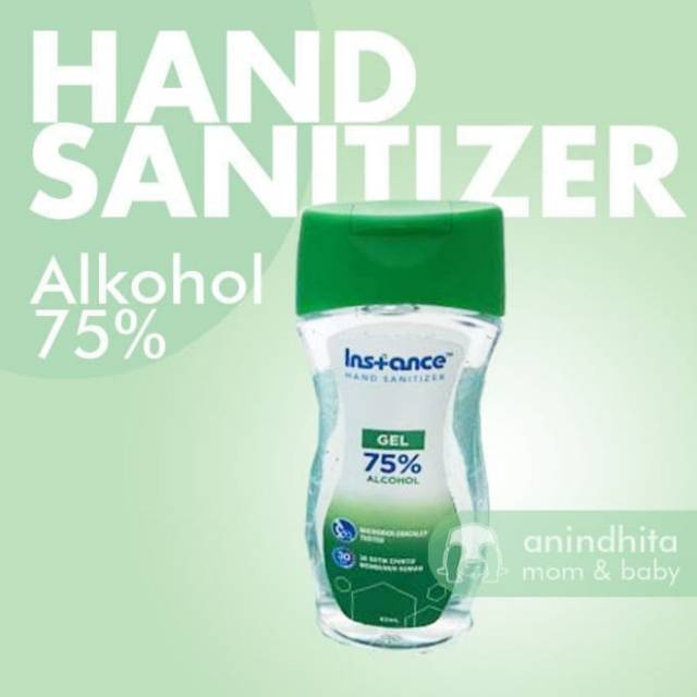 INSTANCE Hand Sanitizer Gel 60ml Alkohol 75% Pembersih Tangan