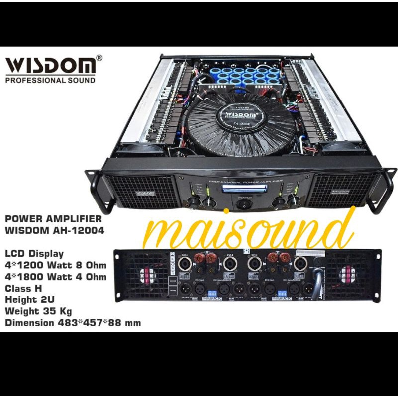 POWER AMPLIFIER WISDOM AH 12004 ORIGINAL POWER AMPLI WISDOM AH12004