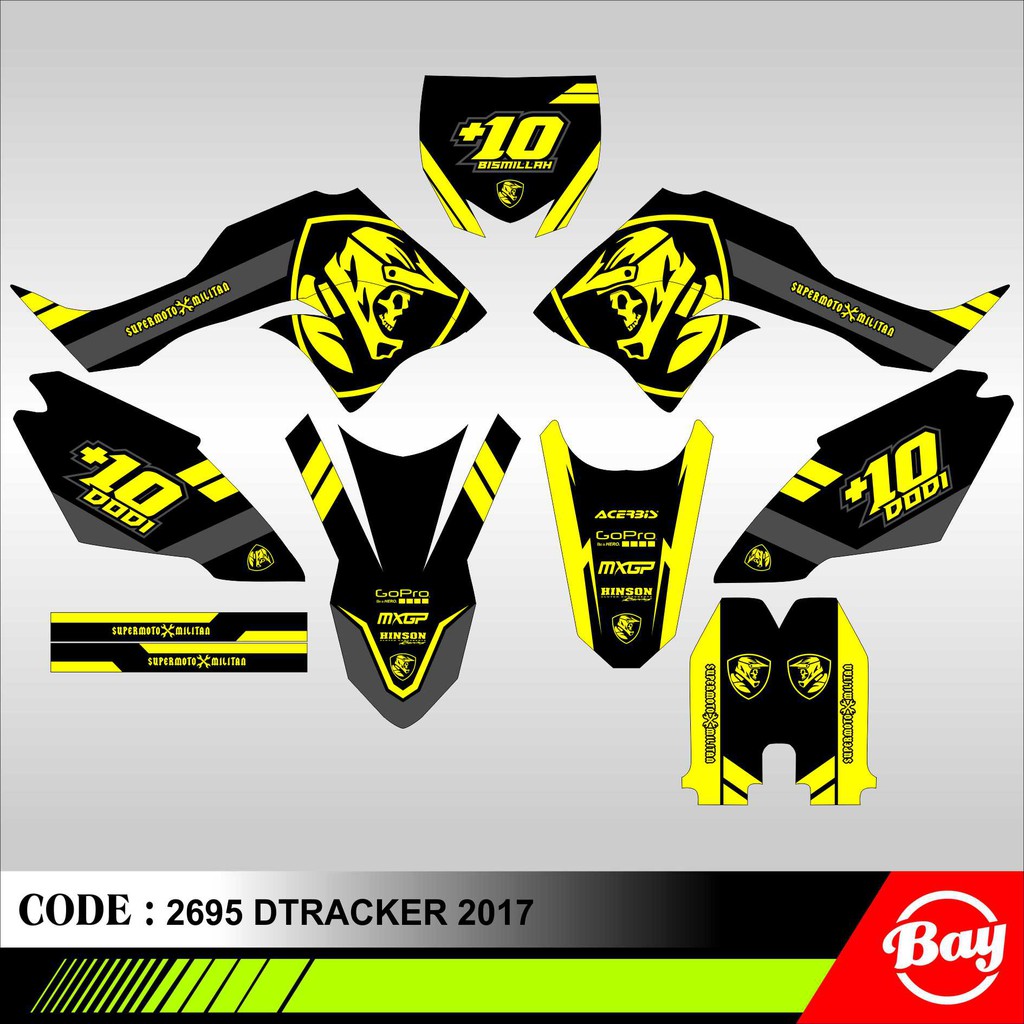Decal Stiker Motor DTRACKER 150 SE NEW SUPERMOTO Full Body Sticker Custom Variasi MotorTrail