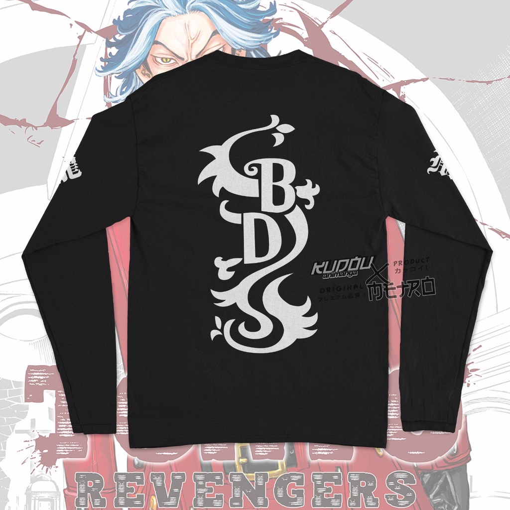 Longsleeve Black Dragon Anime Tokyo Manji Tokyo Revengers Manga Premium Unisex