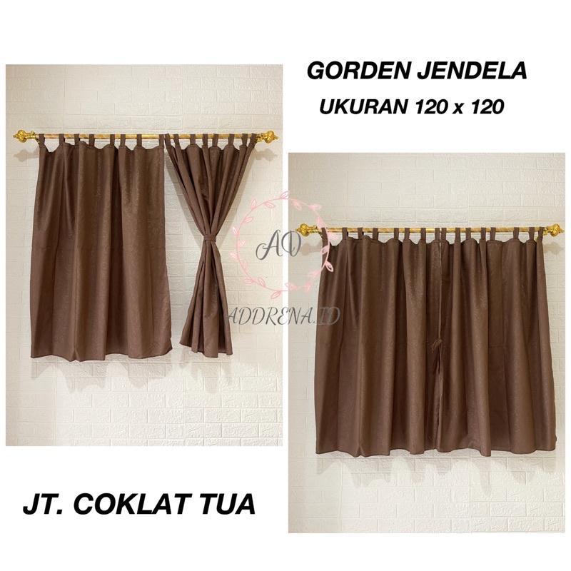 GORDEN JENDELA PENDEK TALI 120 x 120 PEREKAT MURAH