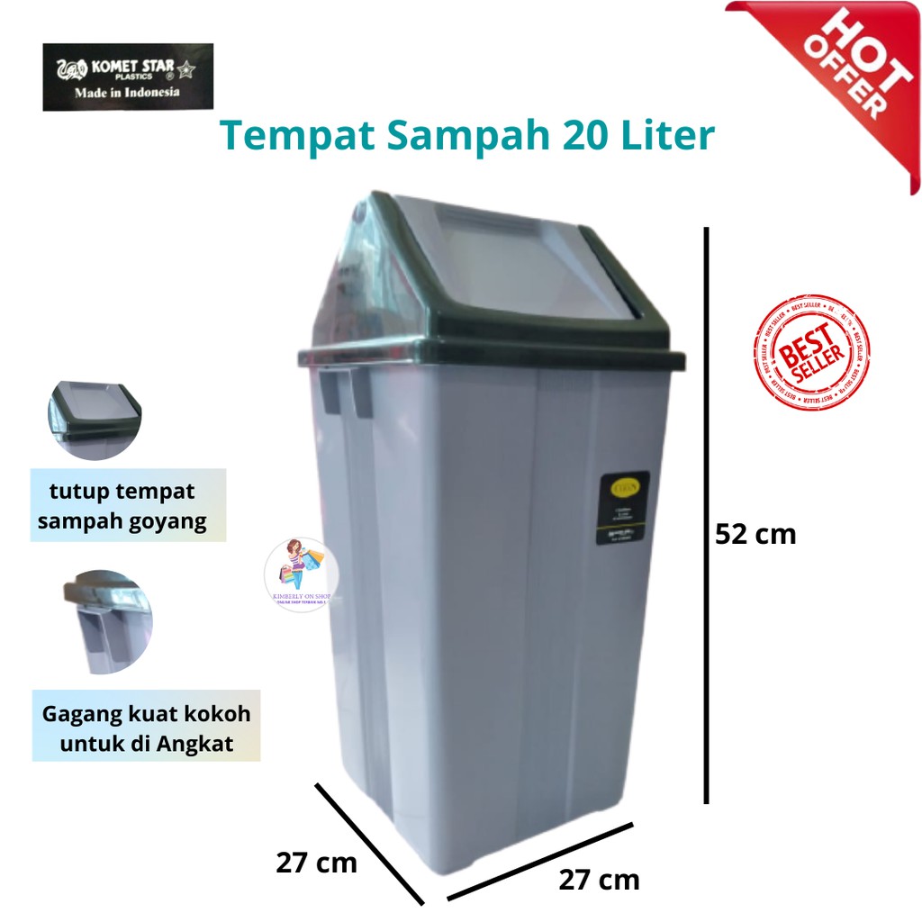 Tempat Sampah 20 Liter  Dustbin Keranjang Sampah - Komet