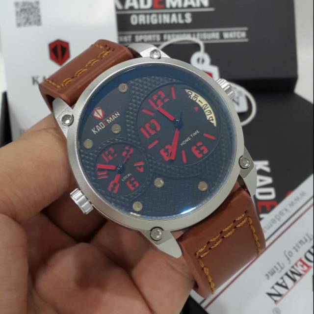 Jam tangan pria kulit Kademan original 6138G