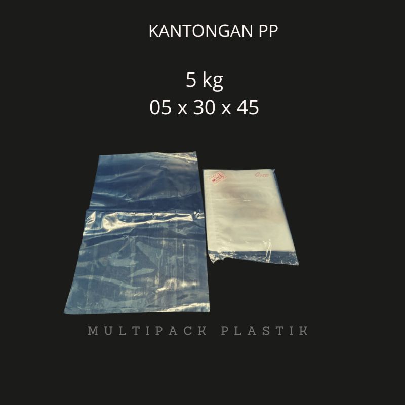 KANTONG PLASTIK PP BENING BERAS 5 KG UKURAN 30 x45 TEBAL 05