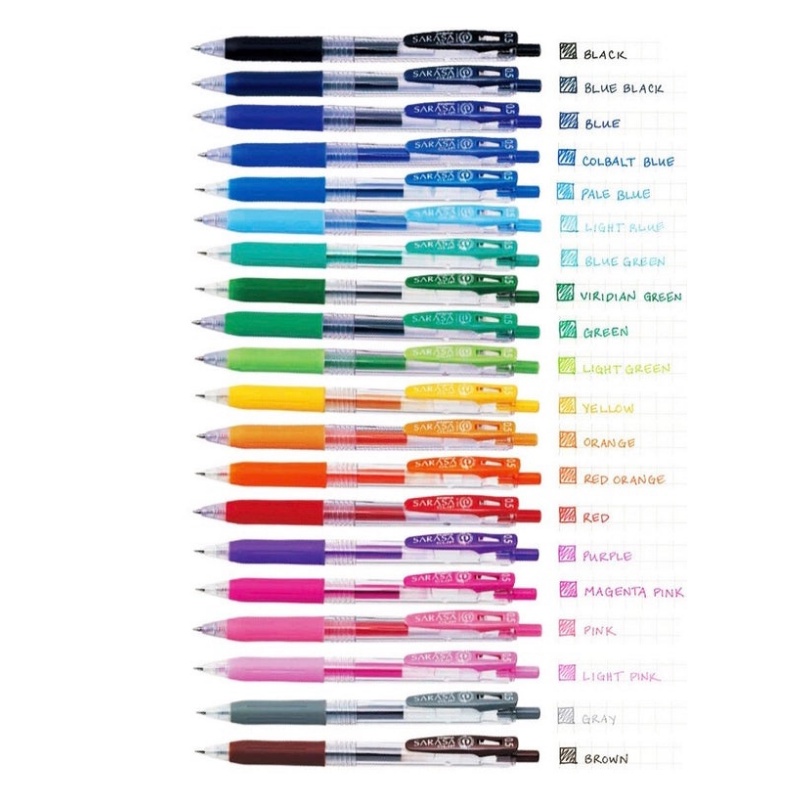 

STATIONERY HAUL- ZEBRA SARASA CLIP JJ15 Gel Pen 0.5 mm Pulpen/Pen/Bolpen
