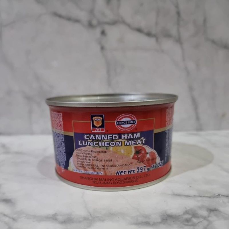 

maling babi premium / canned ham luncheon meat 397 gr