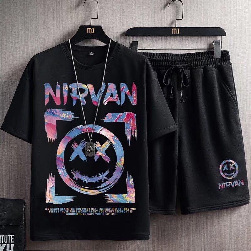 COD/ARPIOSSHOP - STELAN NIRVAN - SETELAN PRIA SATU SET ( KAOS + CELPEN )