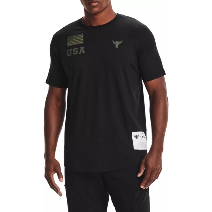 Adr Under Armour Project Rock Veteran'S Day Graphic T-Shirt - Black