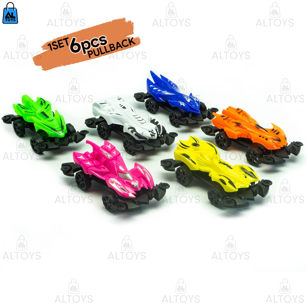 Mainan Tamiya Pullback Mini isi 6pcs Car Suit FC923