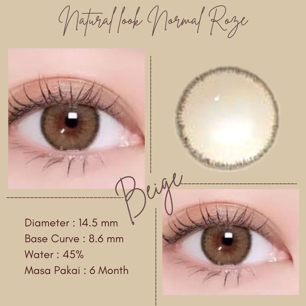 SOFTLENS WARNA NATURAL LOOK ROZE NORMAL