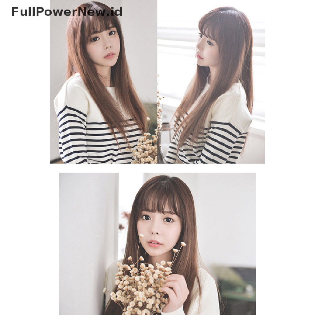 (Full) Wig / Rambut Palsu Wanita Model Poni Depan Slim Seamless