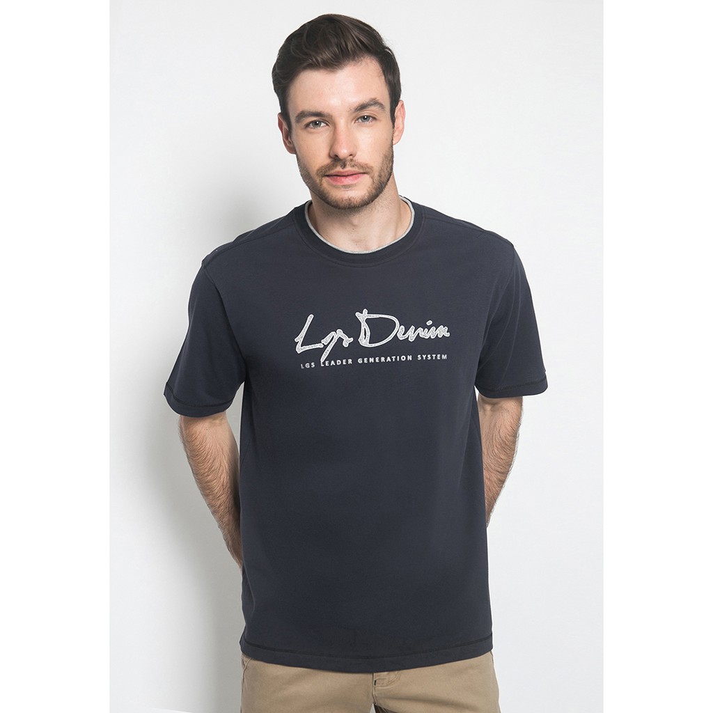 LGS Kaos Casual Kaos Pria Sablon Logo Hitam LGS Kaos Casual Kaos Pria Sablon Logo Hitam